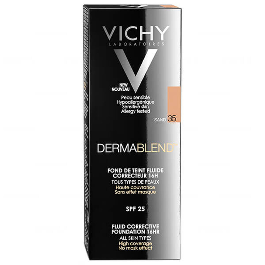 Vichy Dermablend, fluido correttivo a lunga durata, 35 Sand, 30 ml