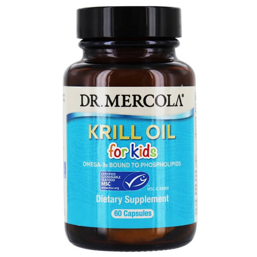 Olio di krill per bambini Dr Mercola, 60 capsule