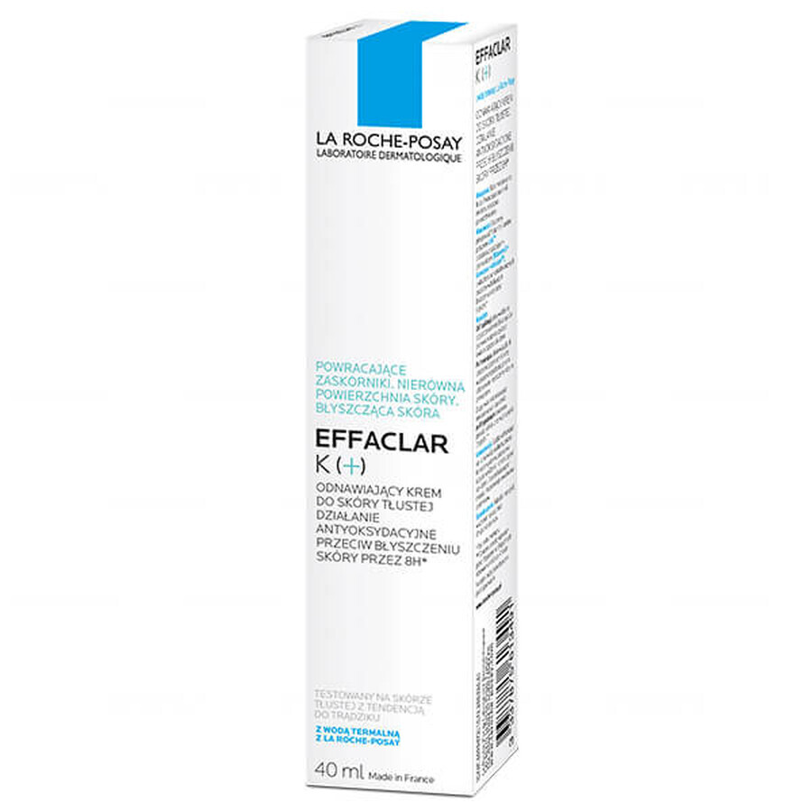 La Roche-Posay Effaclar K(+), renewal cream for oily skin, 40 ml