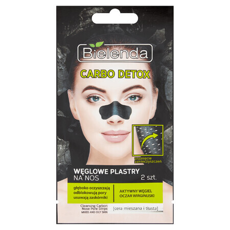 Bielenda Carbo Detox, patch nasal au charbon de bois, 2 pièces