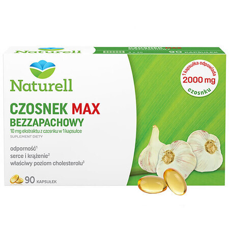 Naturell Garlic Max unscented, 90 capsules