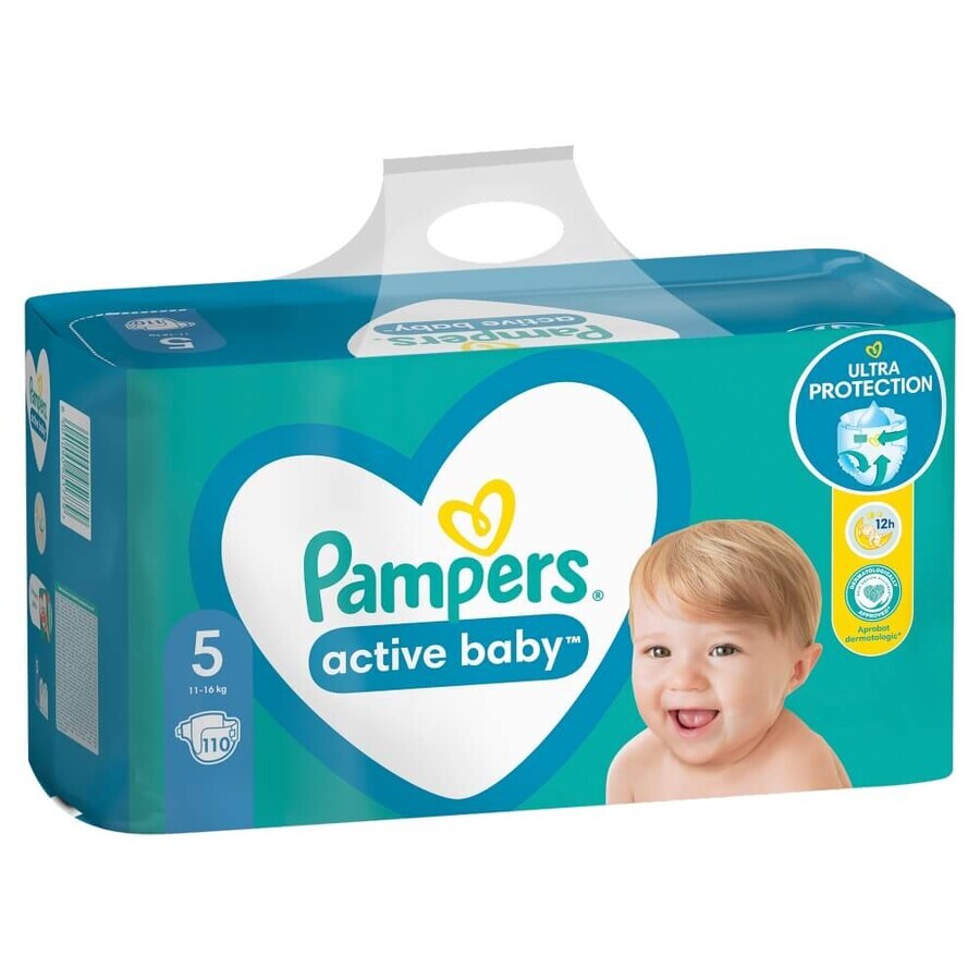 Pampers Active Baby, Windeln, Größe 5, 11-16 kg, 110 Stück