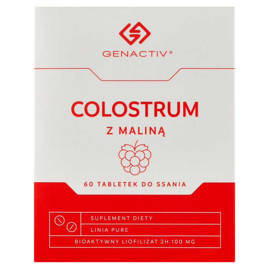 Genactiv Colostro con lampone, 60 pastiglie