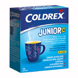 Coldrex Junior C 300 mg + 20 mg +5 mg, polvere per soluzione orale per bambini di 6-12 anni, gusto limone, 10 bustine