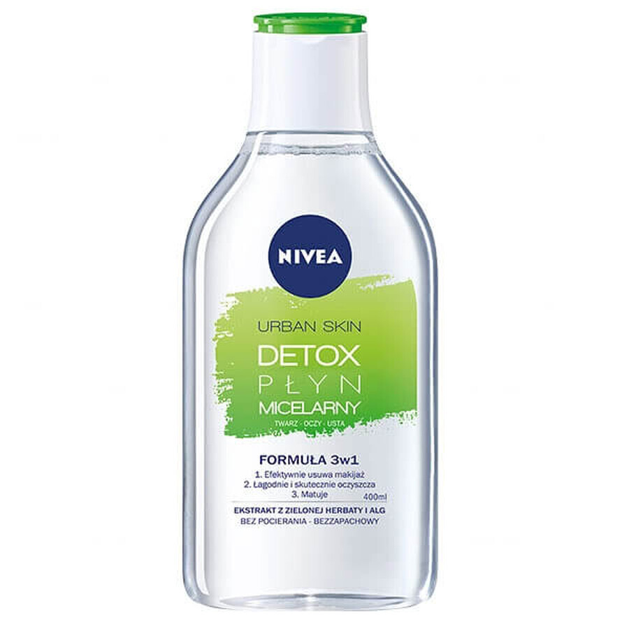 Nivea Urban Skin, Protection, crème de jour, 50 ml + Urban Skin, Detox, lotion micellaire 3en1, 400 ml