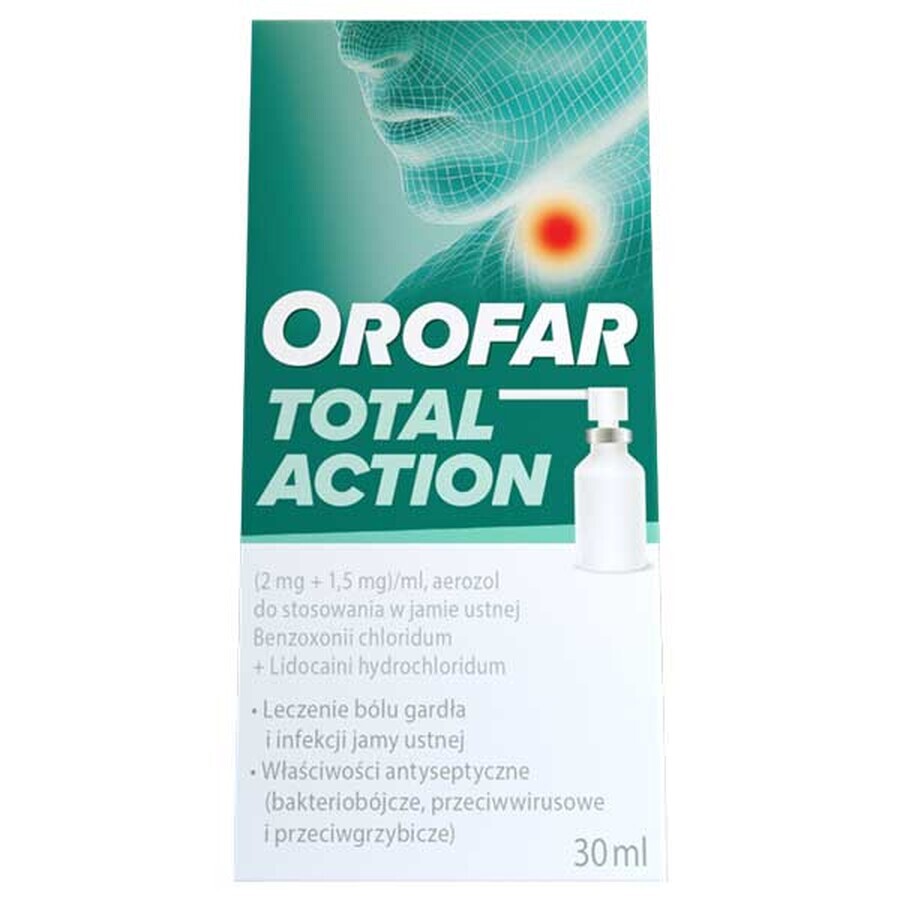 Orofar Azione Totale (2 mg + 1,5 mg)/ml, spray orale, 30 ml