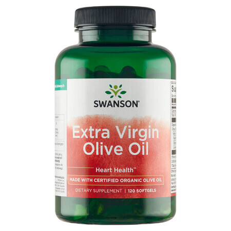 Swanson Huile d'olive extra vierge, 120 capsules de gel