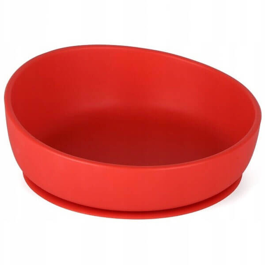 Doidy Bowl, ciotola a ventosa, silicone, rosso, 1 pz.