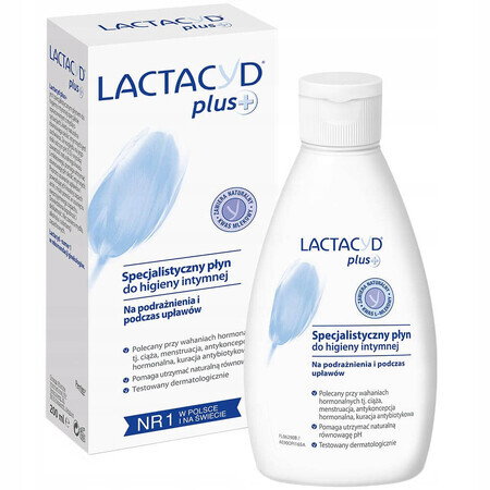 Lactacyd Plus+, líquido especialista en higiene íntima, 200 ml