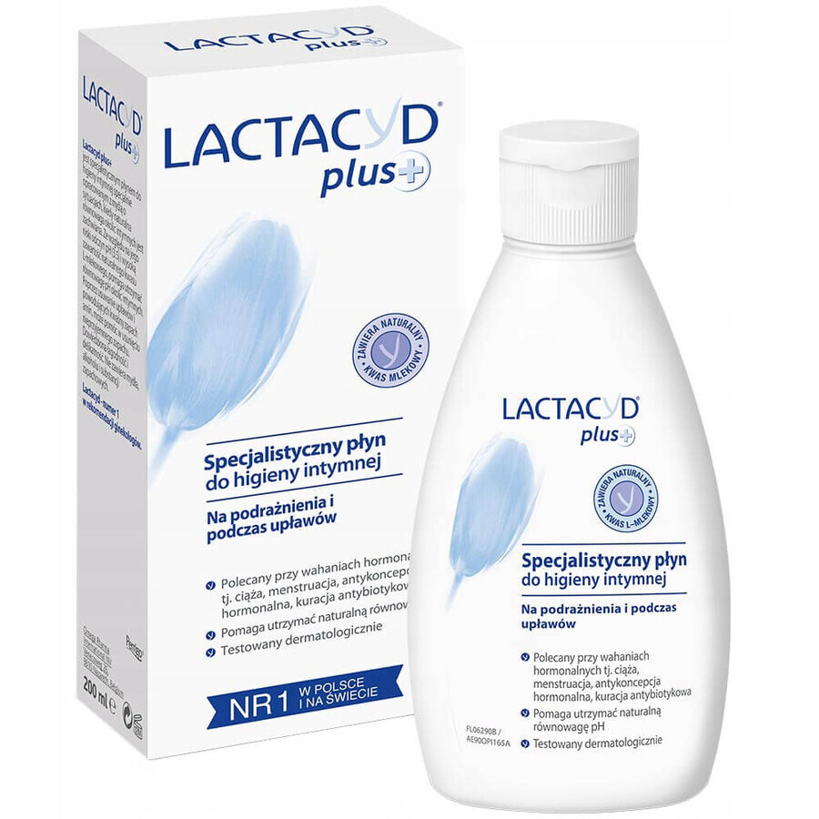 Lactacyd Plus+, líquido especialista en higiene íntima, 200 ml