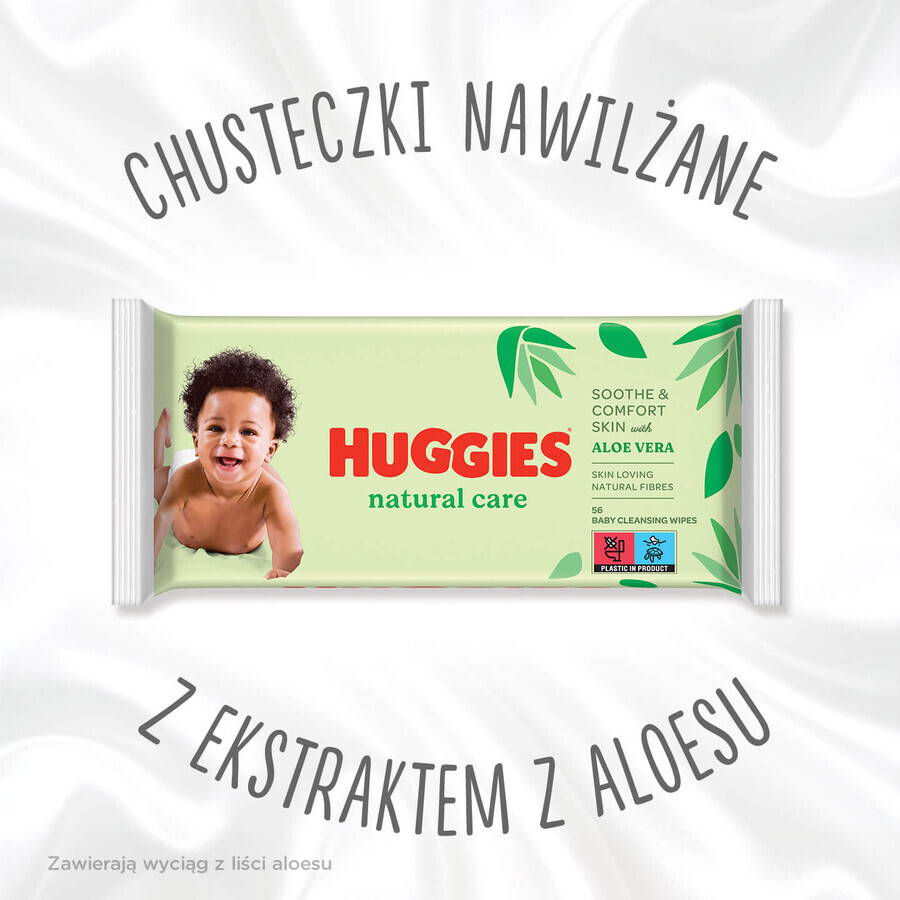 Huggies Natural Care, salviette umidificate, 3 x 56 pezzi