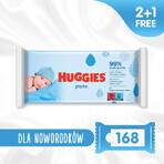 Huggies Pure, salviette umidificate per bambini, 3 x 56 pz.