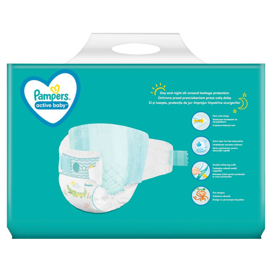 Pampers Active Baby, couches, taille 3, 6-10 kg, 90 pcs