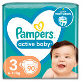 Pampers Active Baby, diapers, size 3, 6-10 kg, 90 pcs