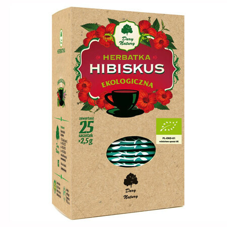 Dary Natury Hibisco, té ecológico, 2,5 g x 25 bolsitas