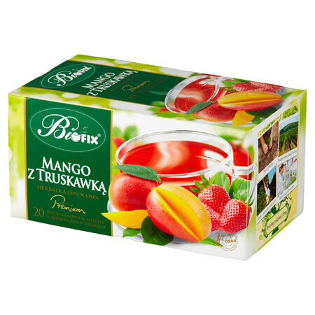 Bi Fix, Premium, Mango con fragola, tè alla frutta, 20 bustine