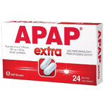 Apap Extra 500 mg + 65 mg, 24 filmomhulde tabletten