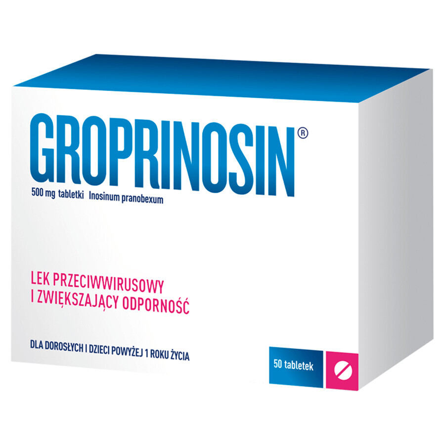 Groprinosin 500 mg, 50 comprimate