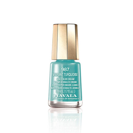 Vibrant Turquoise Nail Polish, 5 ml, Mavala