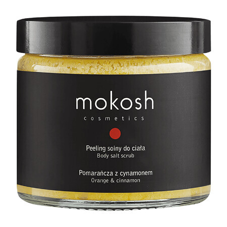 Mokosh, scrub corpo al sale, arancia e cannella, 300 g