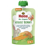 Holle Bio Veggie Bunny, mousse di verdure in tubetto, carota, patata dolce, piselli, dopo 6 mesi, 100 g