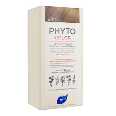 Phyto Color, tintura per capelli, 9 biondo chiarissimo, 50 ml