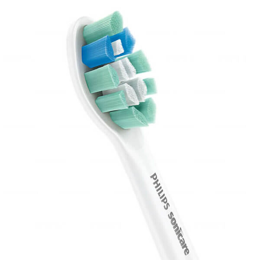 Philips, punte di ricambio per lo spazzolino Sonicare C2 Optimal Plaque Defence, HX9024/10, bianco, 4 pezzi