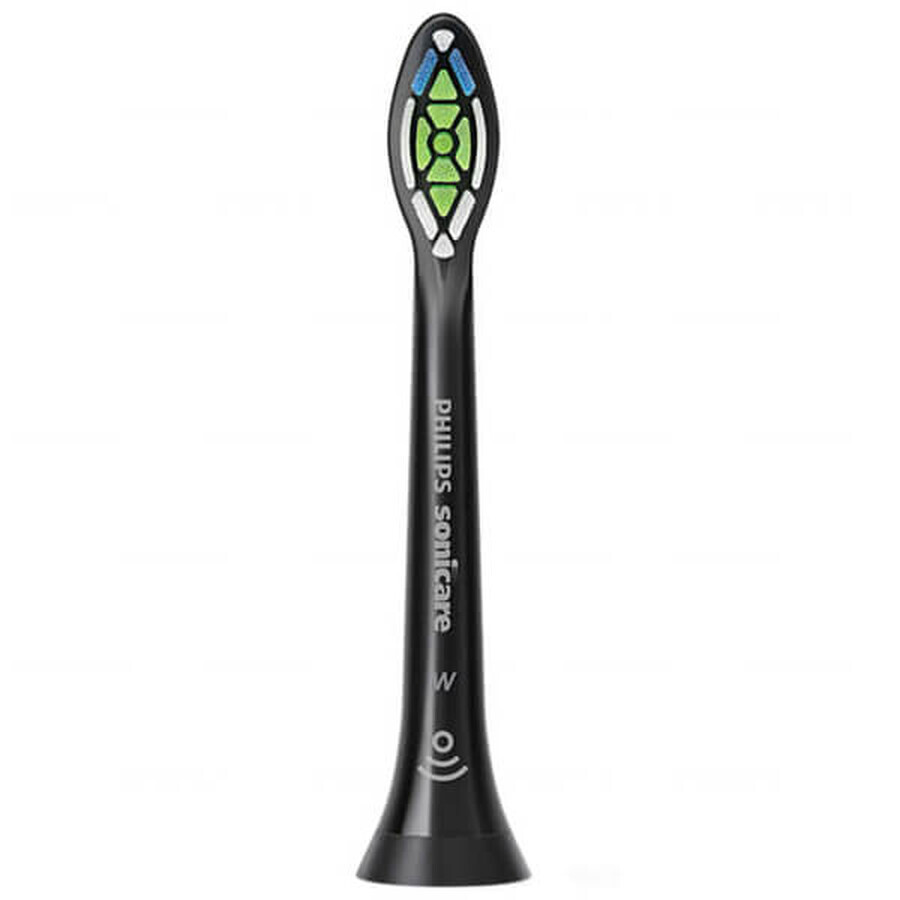 Philips, punte di ricambio per lo spazzolino sonico Sonicare W2 Optimal White, HX6064/11, nero, 4 pezzi