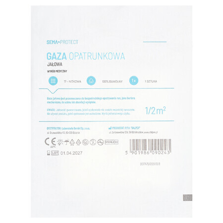 SEMA Protect, garza sterile, filettatura 17, 1/2 m2, 1 pezzo