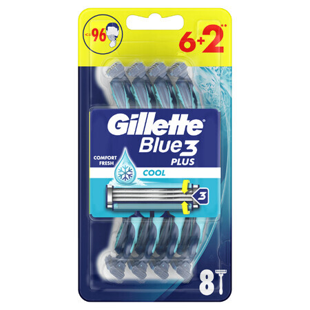 Gillette Blue 3 Cool, rasoi usa e getta, 8 pezzi