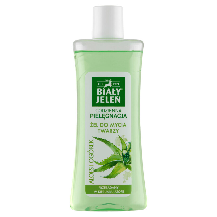 White Deer, gel de spălare a feței cu aloe vera și extract de castravete, 265 ml