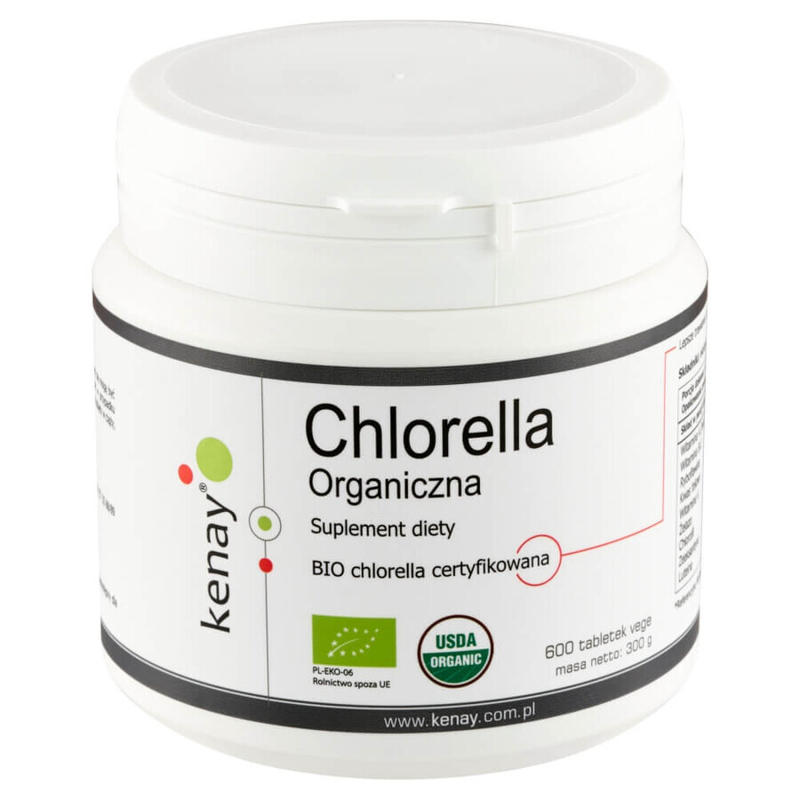 Kenay, Chlorella organică, 600 comprimate