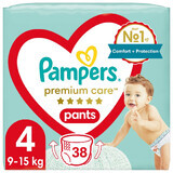 Pampers Premium Care Pants, luiers, maat 4, 9-15 kg, 38 stuks