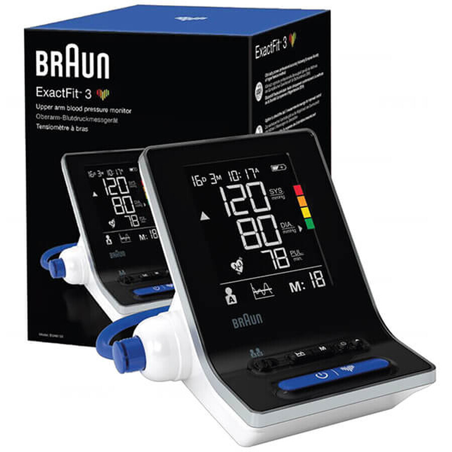 Braun ExactFit-3 BUA6150, misuratore automatico della pressione arteriosa nella parte superiore del braccio