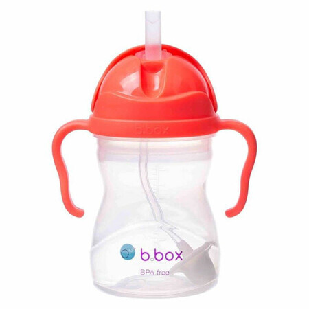 B.Box, bottle with straw, watermelon, from 6 months, 240 ml