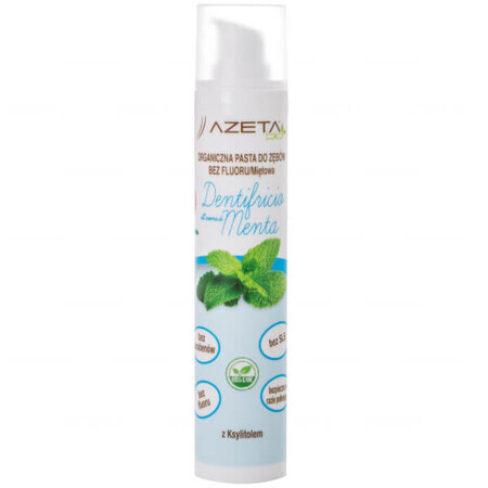 Azeta Bio, biologische tandpasta voor kinderen en volwassenen, vanaf de geboorte, fluoridevrij, mint, 50 ml