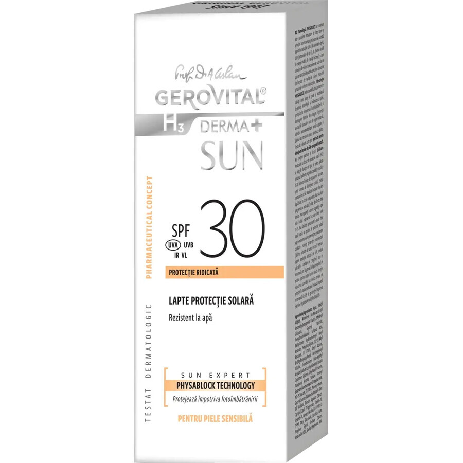 Gerovital H3 Derma+ Sun SPF30 Sonnenschutz-Milch, 150 ml, Farmec