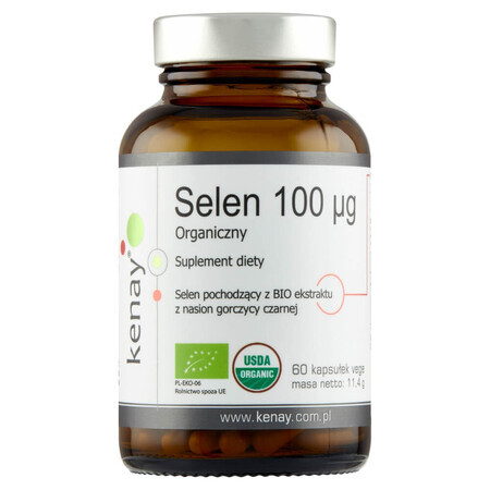 Kenay, Selenio organico 100 µg, 60 capsule