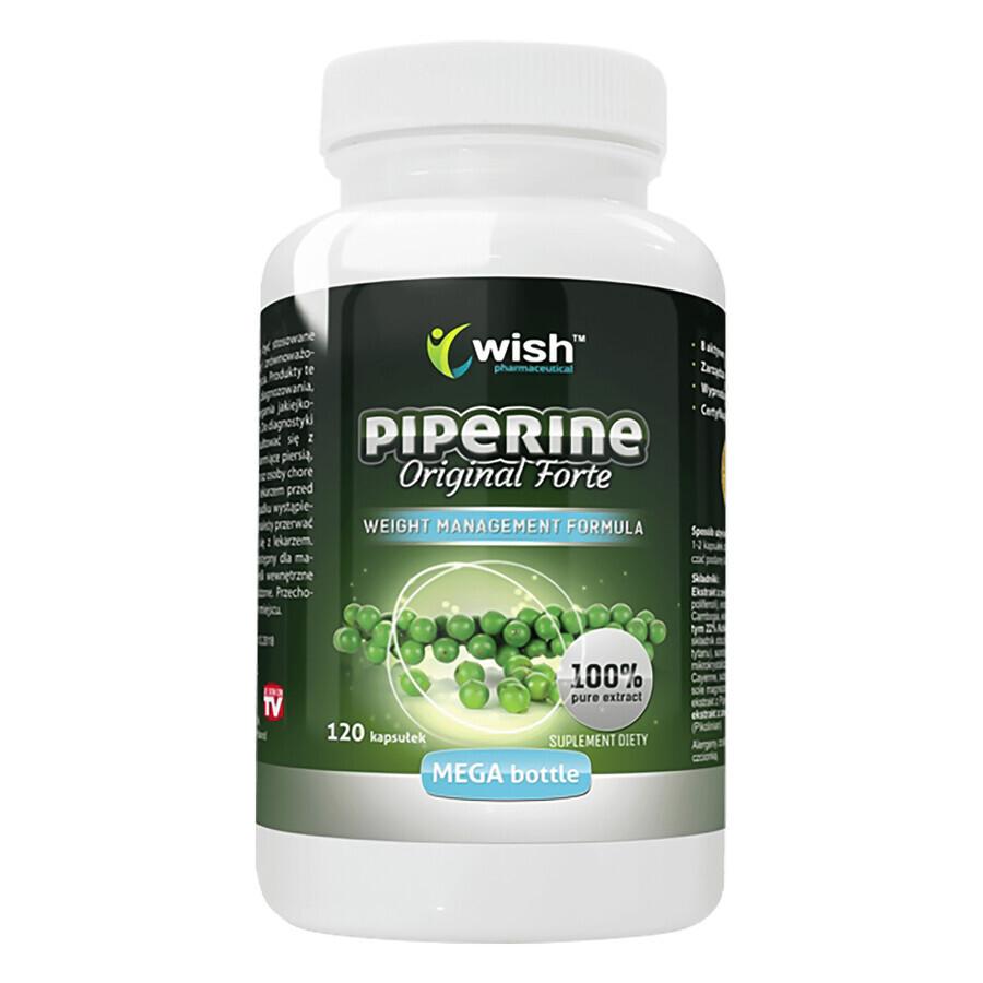 Wish Piperine Original Forte, 120 capsules