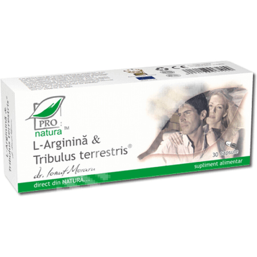 L-arginine and Tribulus Terrestris, 30 capsules, Pro Natura