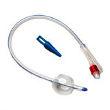 Catetere uretrale Foley, a 2 vie con valvola in plastica, 100% silicone, con contrasto radiografico, CH 12, 1 pezzo