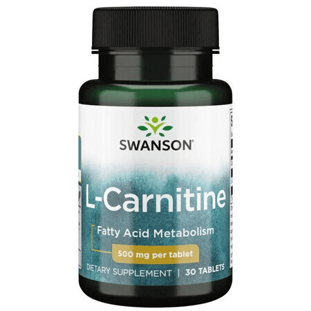 L-Carnitina 500 mg, 30 comprimidos, Swanson