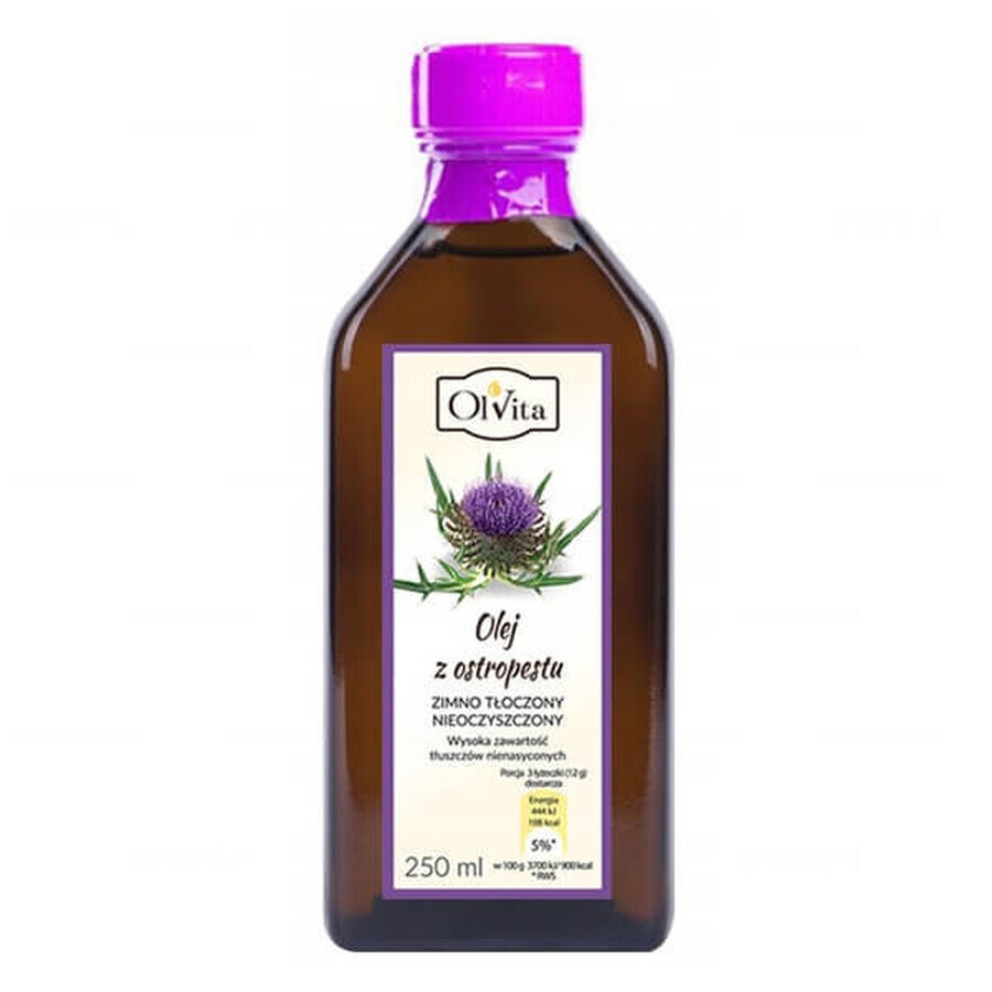 OlVita, olio di cardo spremuto a freddo, non purificato, 250 ml