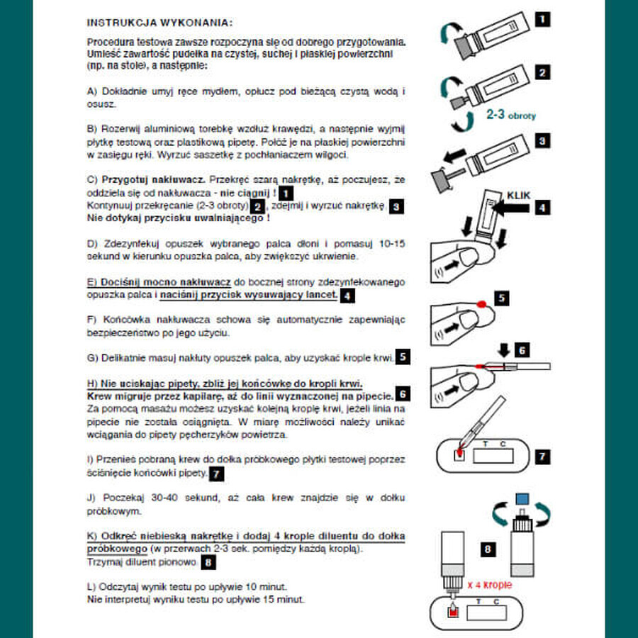 Pylori-Screen, test rapido per il rilevamento degli anticorpi contro l'Helicobacter pylori, 1 pezzo