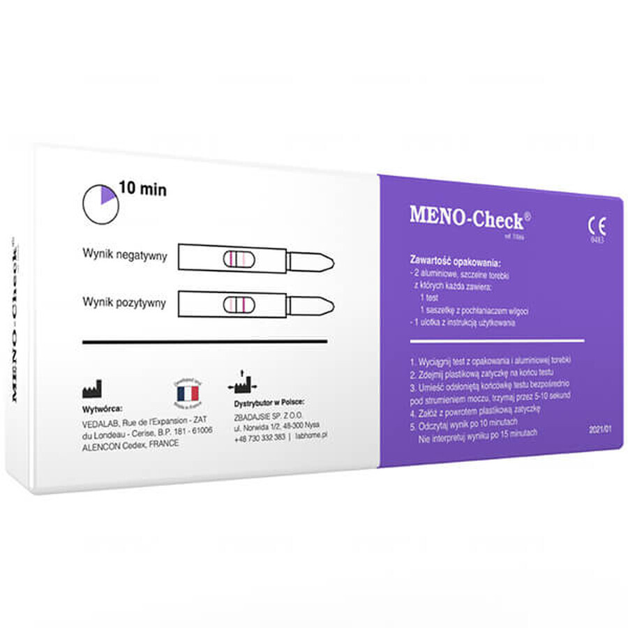 LabHome Meno-Check Test, Menopause-Test, Bewertung der hormonellen Veränderungen, 2 Einheiten