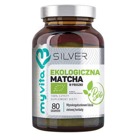 MyVita Silver Organic matcha powder, Bio green tea, 80 g