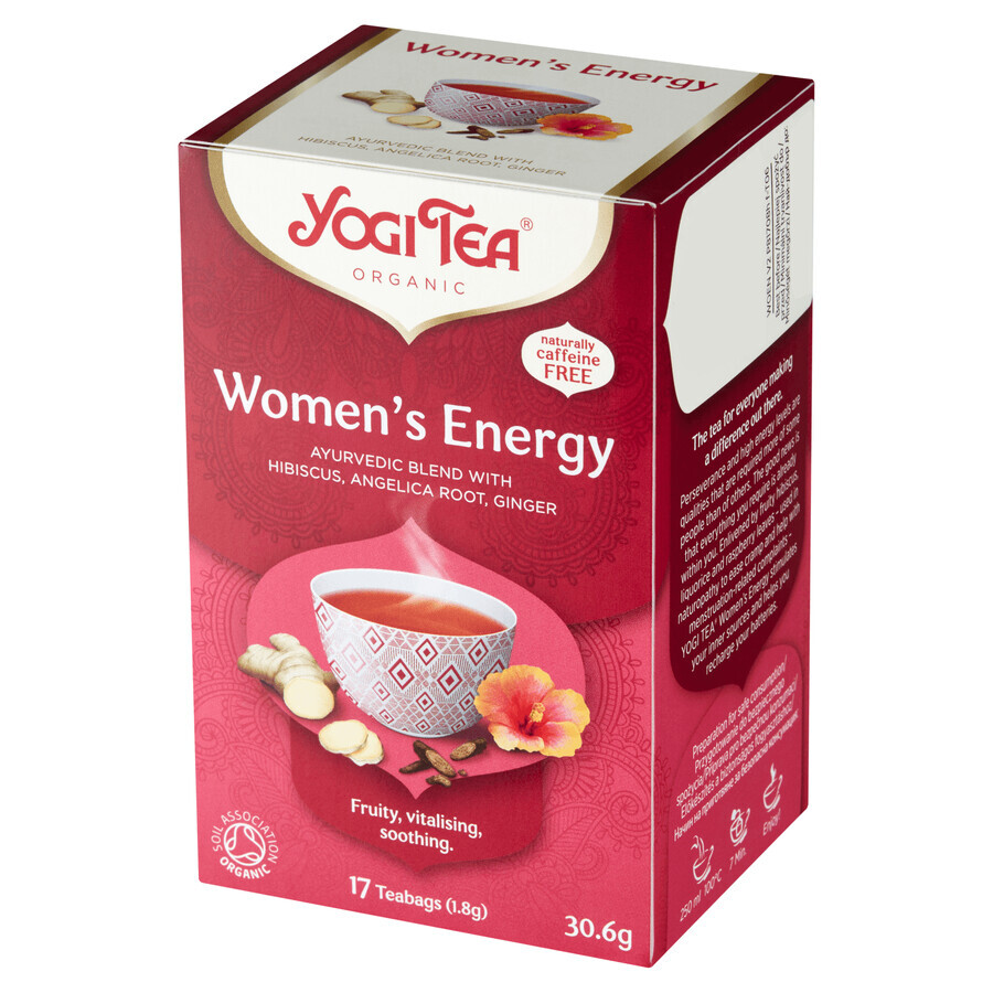 Yogi Tea Women's Energy, ceai energetic pentru femei, BIO, 1,8 g x 17 pliculețe