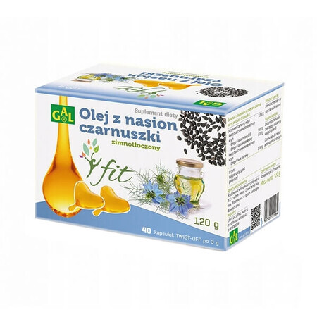 GAL Aceite de semilla de comino negro, 40 cápsulas giratorias