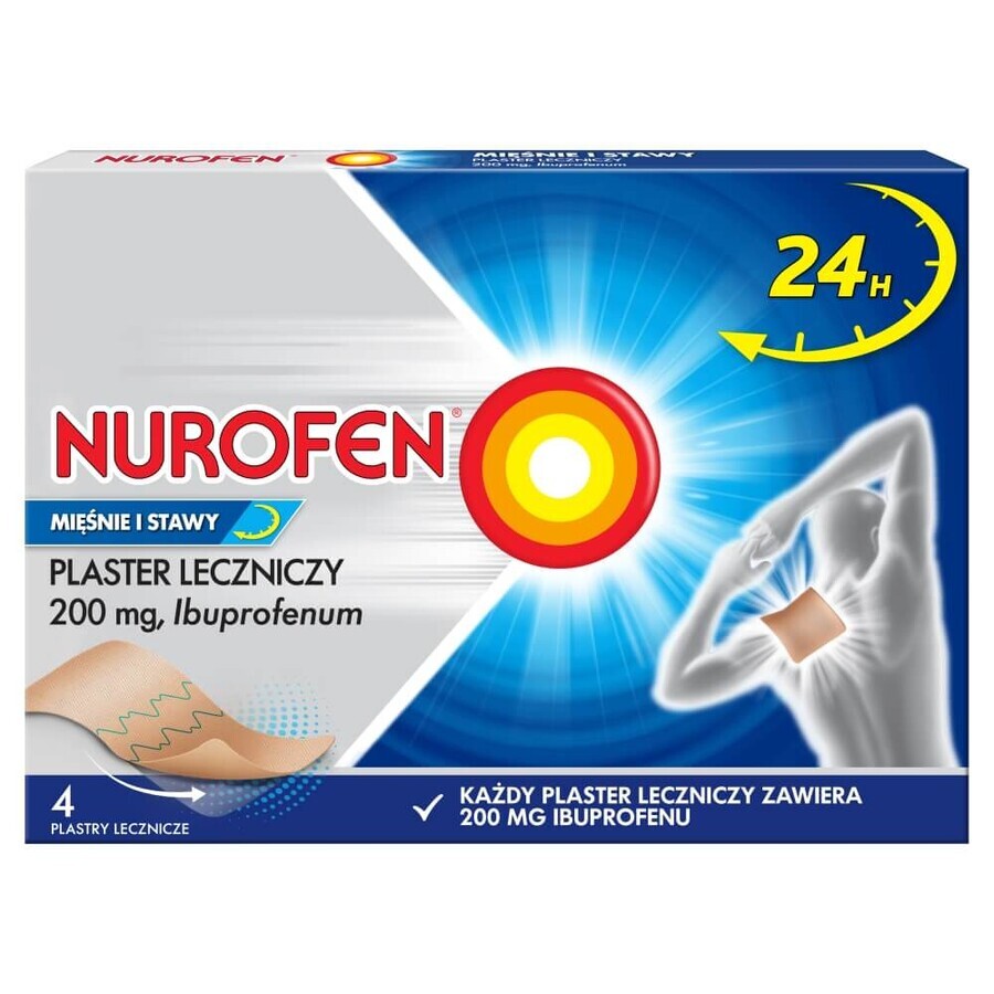 Nurofen Muscles and Joints 200 mg, medicated patch, 4 units