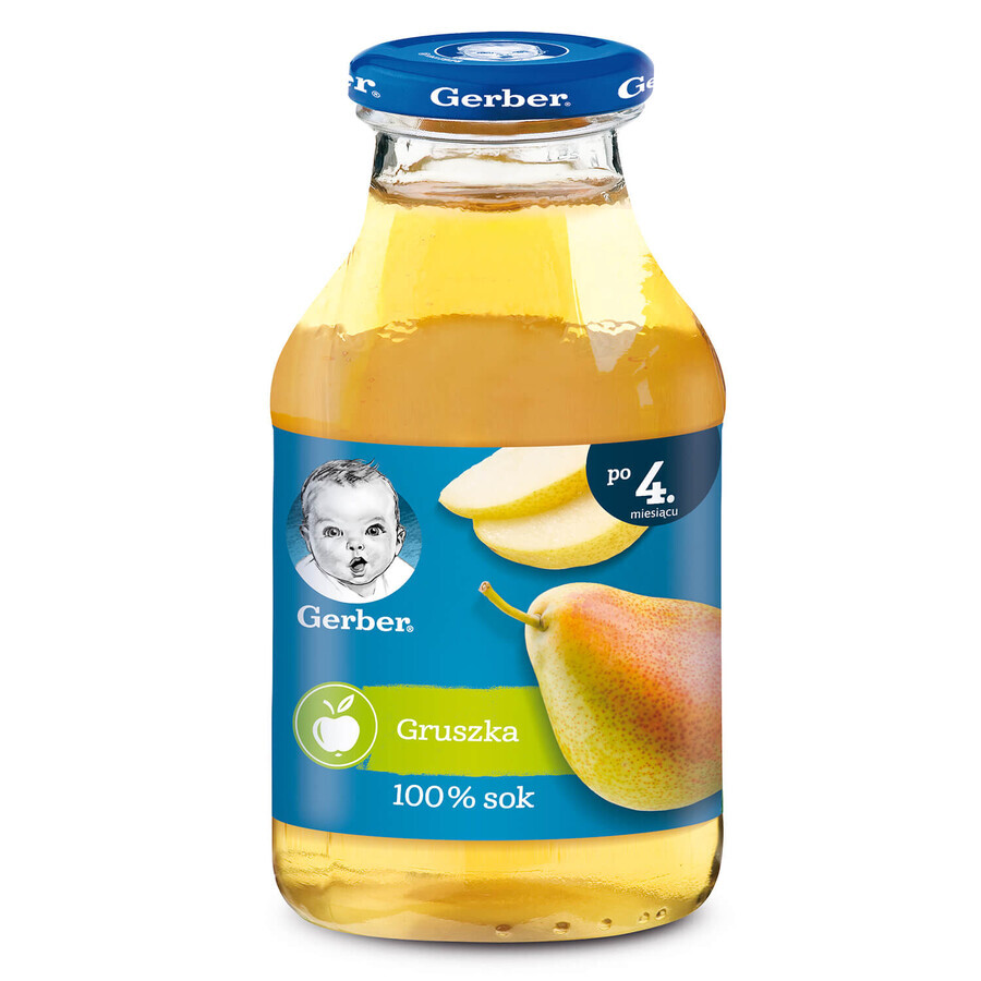 Gerber Juice 100%, pear, after 4 months, 200 ml